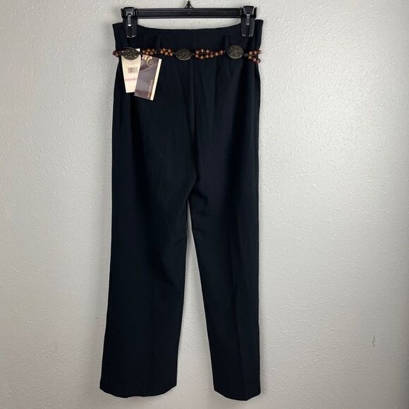 NWT Multiples Black Slacks and Belt Size 10 - Picture 6 of 8